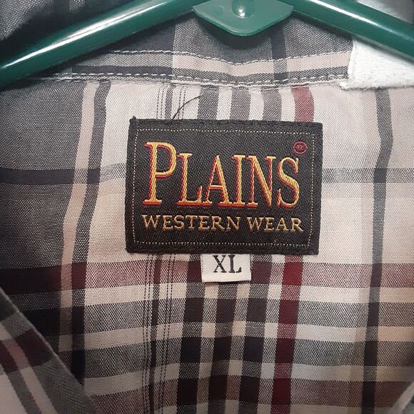 Vintage Plains Western Wear Shirt Men XL Pearl Snap Button Cowboy Ranch Rodeo - Picture 7 of 11
